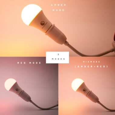 Ambered Bulb 9w (amber+red+mix)